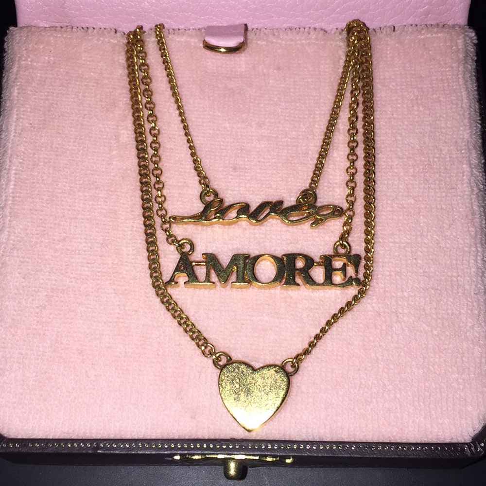 Gold Juicy Couture 3-in-1 necklace